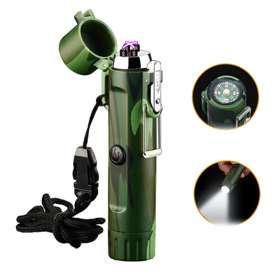 Encendedor USB Recargable con Brújula para Aventuras al Aire Libre - Image 6