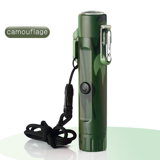 Encendedor USB Recargable con Brújula para Aventuras al Aire Libre