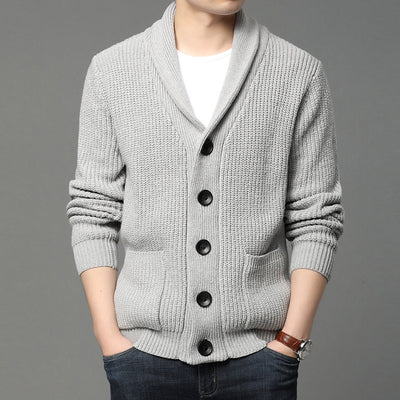 Cardigan Tejido para Hombre con Solapa Elegante - Image 7