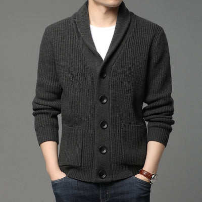 Cardigan Tejido para Hombre con Solapa Elegante - Image 11