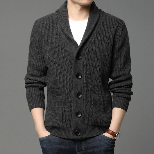 Cardigan Tejido para Hombre con Solapa Elegante - Image 11