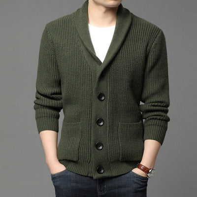 Cardigan Tejido para Hombre con Solapa Elegante - Image 3
