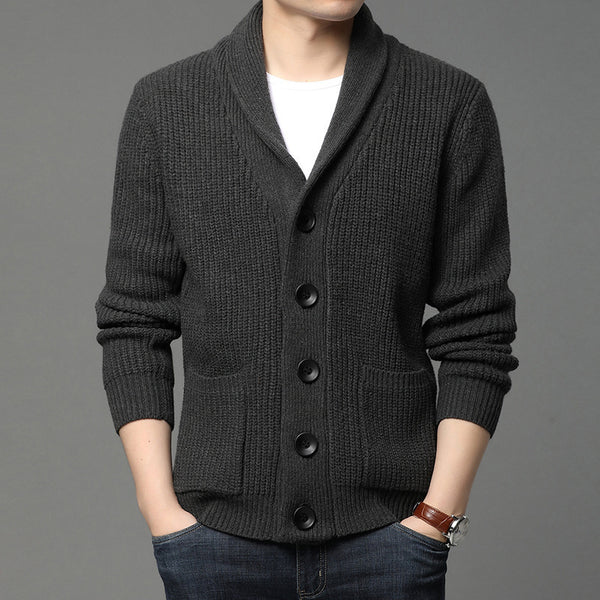Cardigan Tejido para Hombre con Solapa Elegante - Image 5