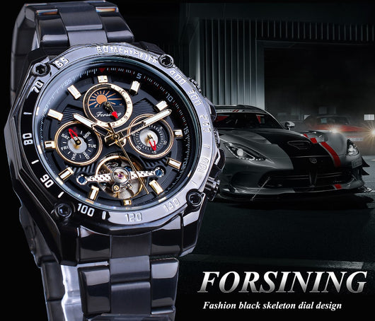Reloj Automático Tourbillon Multifuncional Resistente al Agua - Image 9