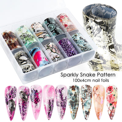 Calcomanías de Uñas Efecto Piel de Serpiente - Láminas Holográficas Transfer - Image 11
