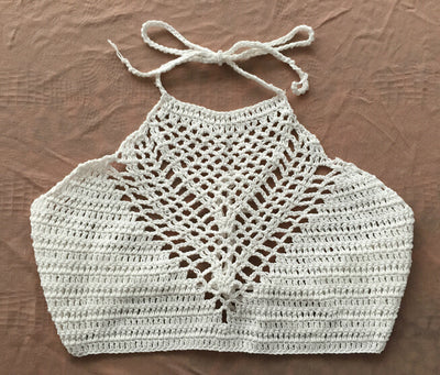 Bikini Tejido a Mano con Diseño Trenzado y Halter Envolvente - Image 15