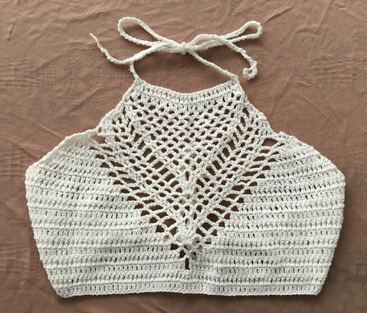 Bikini Tejido a Mano con Diseño Trenzado y Halter Envolvente - Image 15