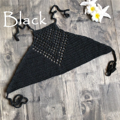 Bikini Tejido a Mano con Diseño Trenzado y Halter Envolvente - Image 7