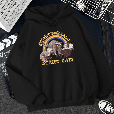 Sudadera Estampada Gato Callejero para Mujer - Diseño Cartoon - Image 13