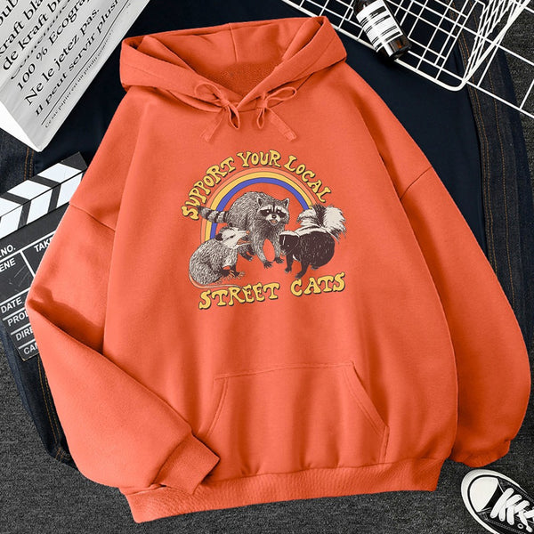 Sudadera Estampada Gato Callejero para Mujer - Diseño Cartoon