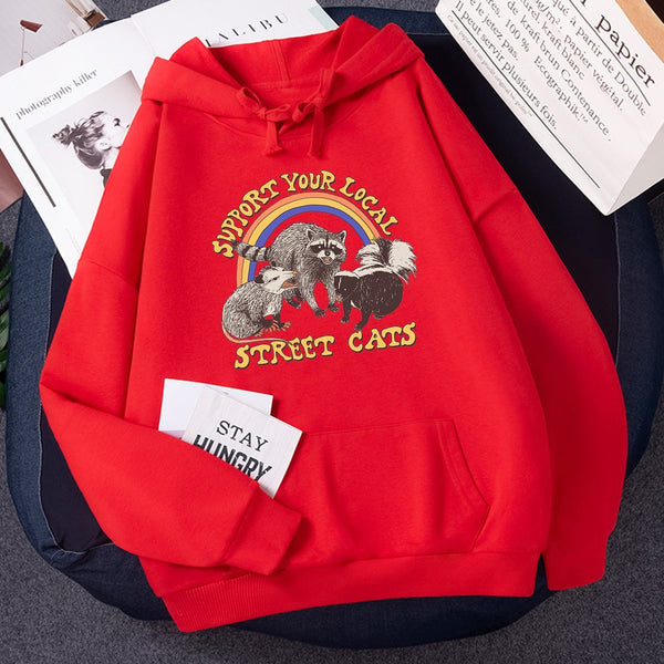 Sudadera Estampada Gato Callejero para Mujer - Diseño Cartoon