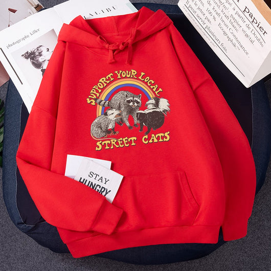 Sudadera Estampada Gato Callejero para Mujer - Diseño Cartoon
