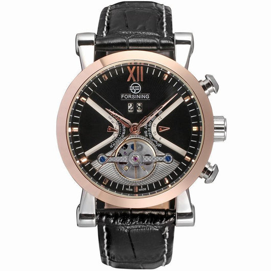 Reloj Automático Flywheel para Hombre con Correa de Cuero - Image 8