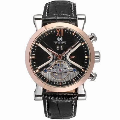 Reloj Automático Flywheel para Hombre con Correa de Cuero - Image 4