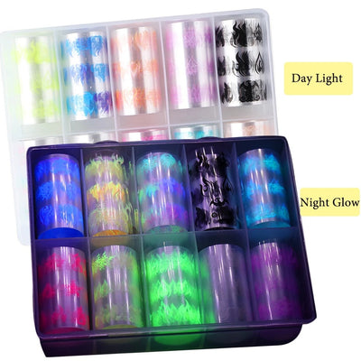 Set de Stickers para Uñas Efecto Llama Fluorescente - Diseños Estrella Ins Color - Image 8