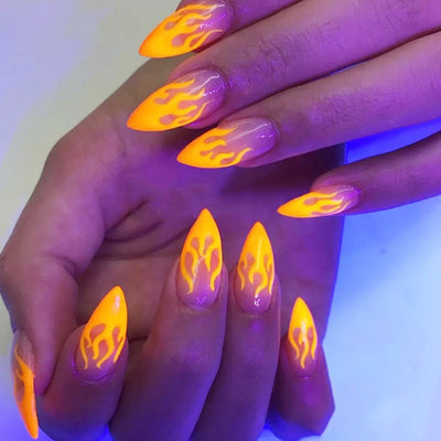 Set de Stickers para Uñas Efecto Llama Fluorescente - Diseños Estrella Ins Color - Image 12