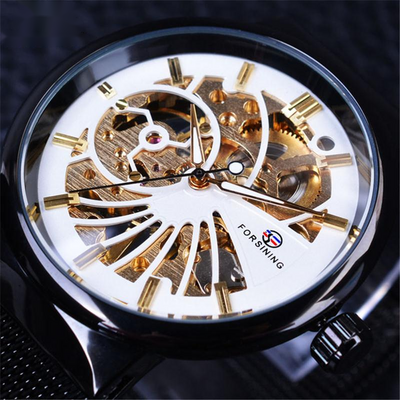 Reloj Mecánico Manual con Malla Tejida Impermeable - Image 14