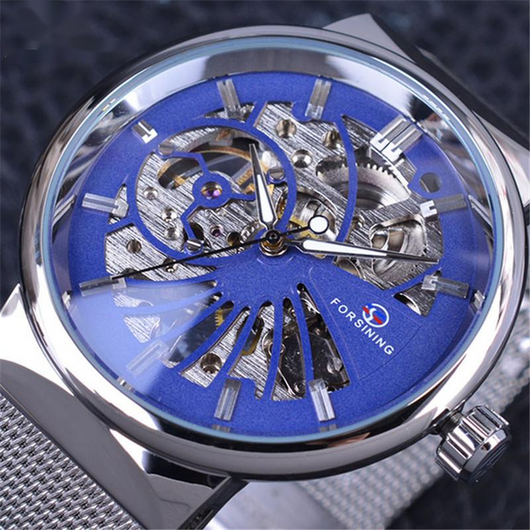 Reloj Mecánico Manual con Malla Tejida Impermeable - Image 9