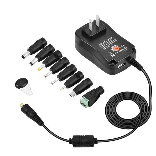 Adaptador de Potencia Ajustable 30W Multifunción para Fuentes Conmutadas y Luces LED