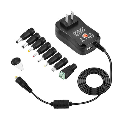 Adaptador de Potencia Ajustable 30W Multifunción para Fuentes Conmutadas y Luces LED
