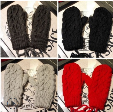 Guantes de Lana Tejidos Coreanos Doble Grosor con Cuelga al Cuello - Cálidos y Elegantes - Image 11