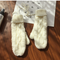 Guantes de Lana Tejidos Coreanos Doble Grosor con Cuelga al Cuello - Cálidos y Elegantes