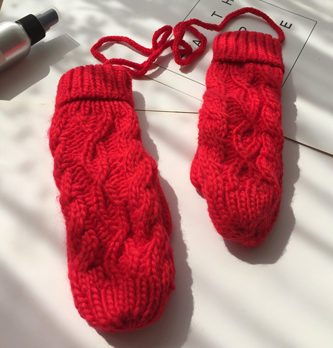 Guantes de Lana Tejidos Coreanos Doble Grosor con Cuelga al Cuello - Cálidos y Elegantes - Image 8