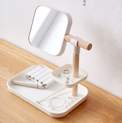 Organizador de Cosméticos de Escritorio con Espejo y Compartimentos para Maquillaje - Image 10