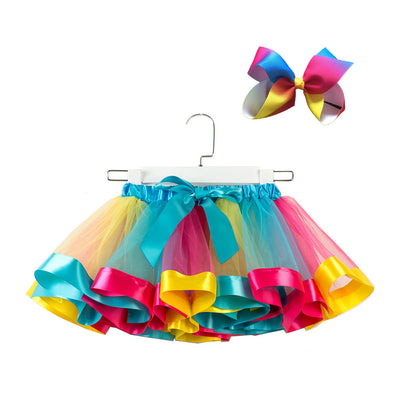 Falda Tutú Arcoíris de Malla para Niñas - Image 29