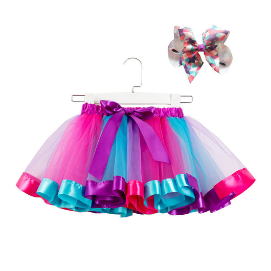 Falda Tutú Arcoíris de Malla para Niñas