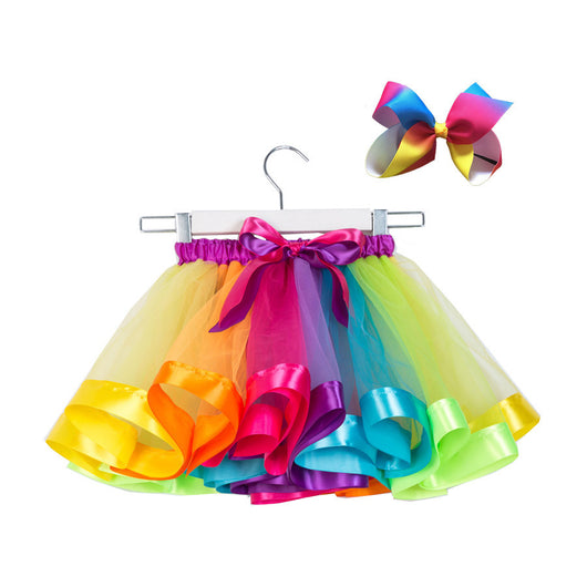 Falda Tutú Arcoíris de Malla para Niñas - Image 8
