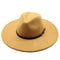 Sombrero Jazz de Ala Ancha Estilo Europeo para Hombre y Mujer - Lana Premium Otoño Invierno