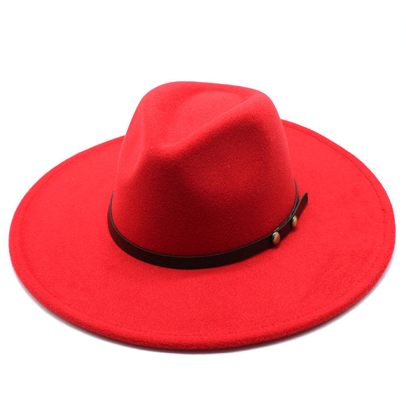 Sombrero Jazz de Ala Ancha Estilo Europeo para Hombre y Mujer - Lana Premium Otoño Invierno