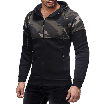 Sudadera Hoodie Camuflaje Slim Fit con Cierre - Image 9