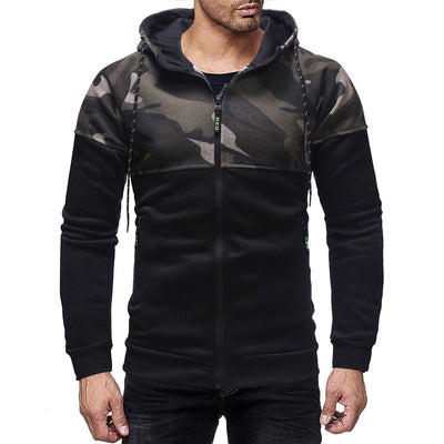 Sudadera Hoodie Camuflaje Slim Fit con Cierre - Image 8