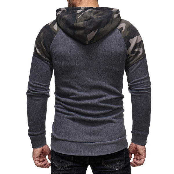 Sudadera Hoodie Camuflaje Slim Fit con Cierre