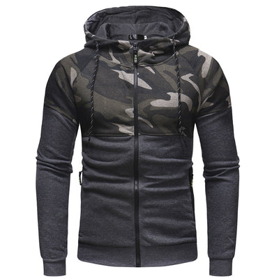 Sudadera Hoodie Camuflaje Slim Fit con Cierre - Image 4