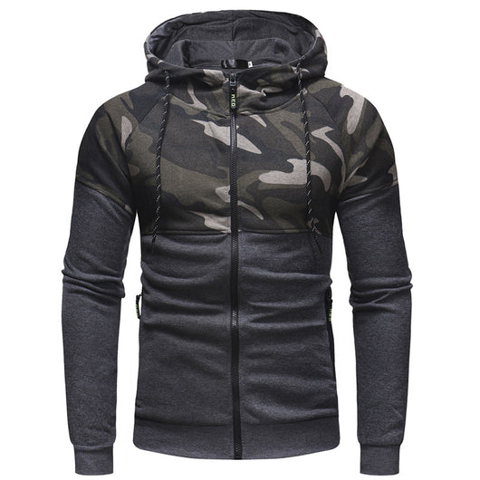 Sudadera Hoodie Camuflaje Slim Fit con Cierre - Image 4