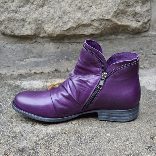 Botas Tobilleras con Tacón Cuadrado y Doble Cierre - Image 6