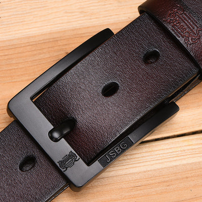 Cinturón de Cuero Puro para Hombre con Hebilla de Pasador - Image 15