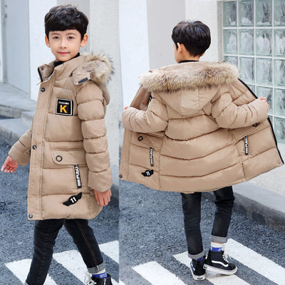 Abrigo Infantil Acolchado con Capucha y Cuello de Pelaje - Image 9