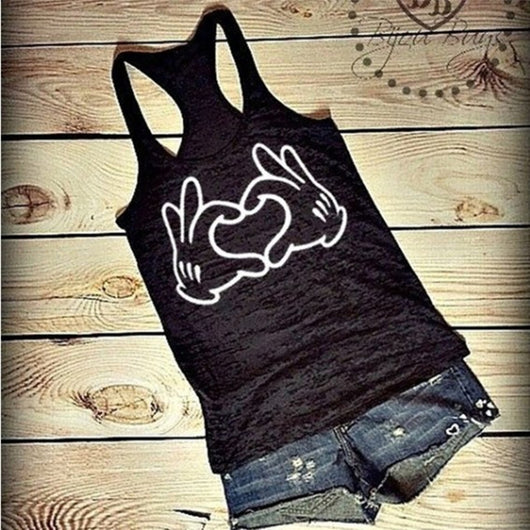 Chaleco Estampado Love Mujer - Playera Sin Mangas Bicolor - Image 5