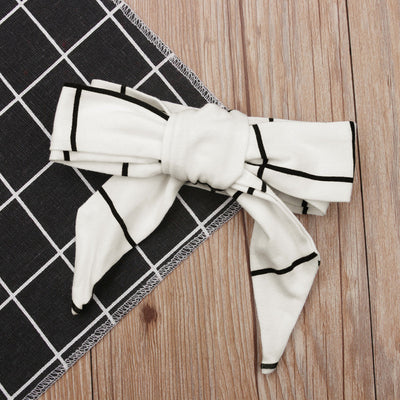Conjunto de Falda Escocesa de Manga Larga con Diadema para Niña - Image 5