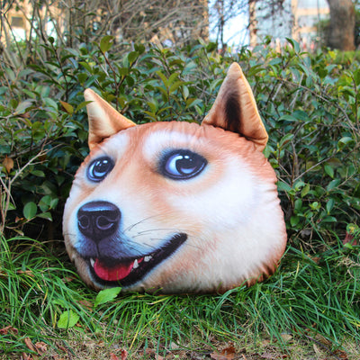 Almohada de Cabeza de Perro Molesto - Diseño Divertido y Relajante