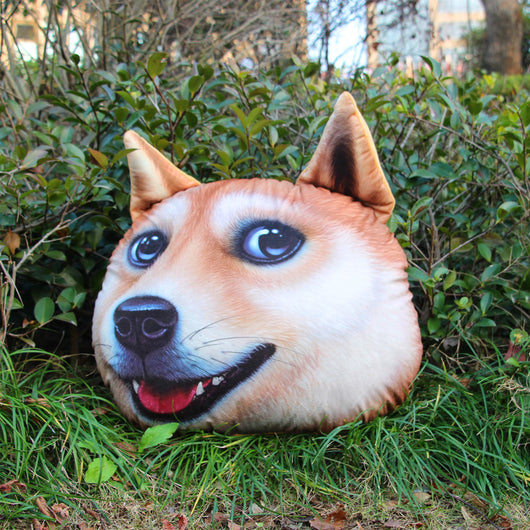 Almohada de Cabeza de Perro Molesto - Diseño Divertido y Relajante