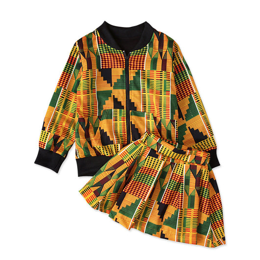 Conjunto Infantil Bohemio: Chaqueta con Cierre y Falda Coordinada - Image 11