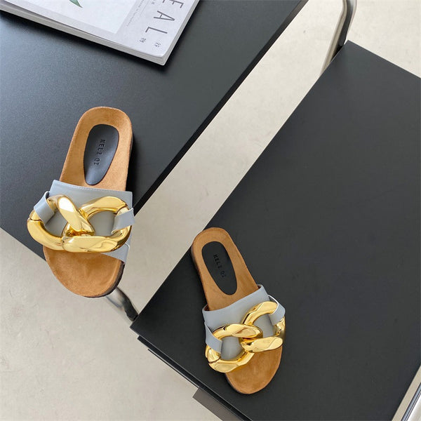 Pantuflas Baotou de Suela Plana para Mujer - Comodidad sin Esfuerzo