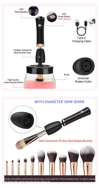 Limpiador Eléctrico de Brochas de Maquillaje - Image 7