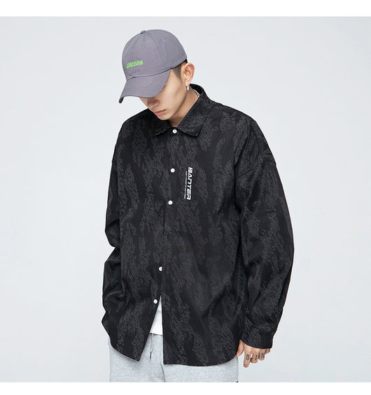 Camisa Manga Larga Estampado Luminoso Tide Brand - Jacket Versátil para Hombre - Image 7