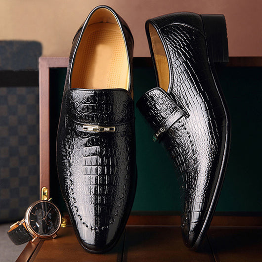 Zapatos de Cuero para Hombre Ov Shoes 3195 - Diseño Cocodrilo Talla Grande Casual - Image 9